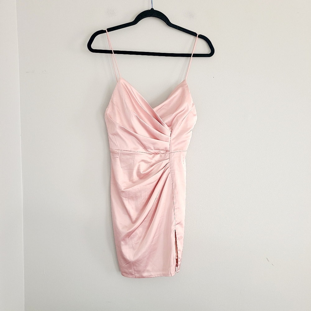 Revolve Superdown Pink Silky Dress S